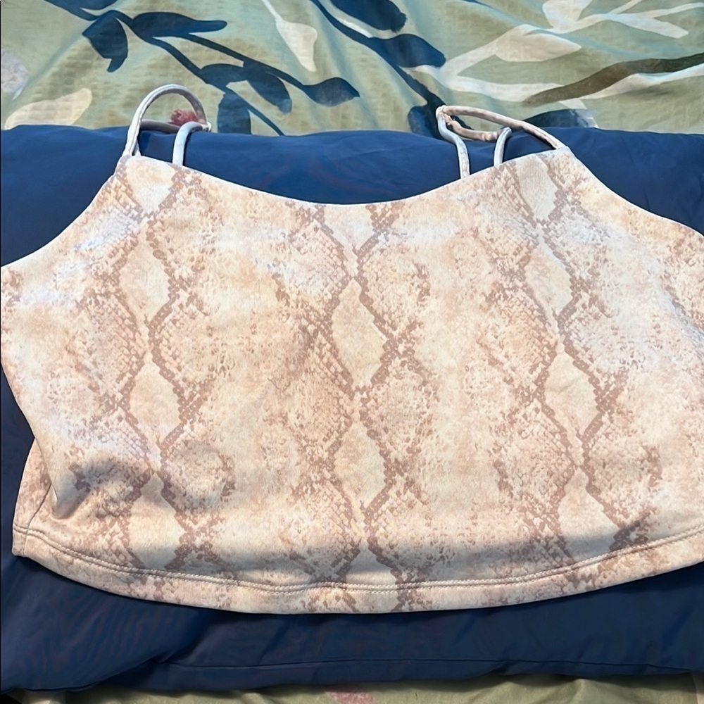 Pastel snake print crop